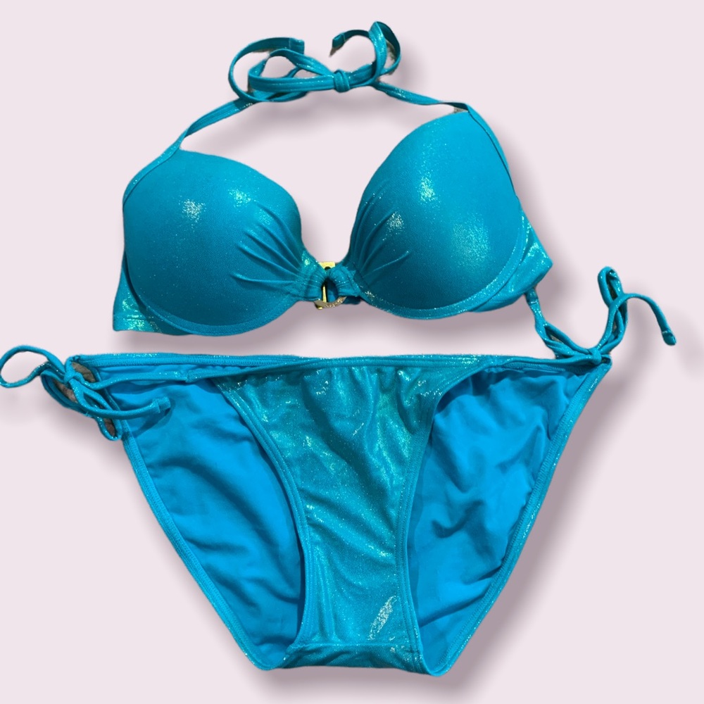Sparkly blue bikini